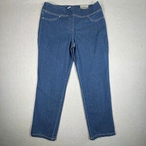 NWT Van Heusen Jeans Super Stretch Pull On Crop Slim Fit Womens Size 10 NEW